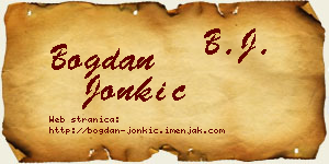 Bogdan Jonkić vizit kartica